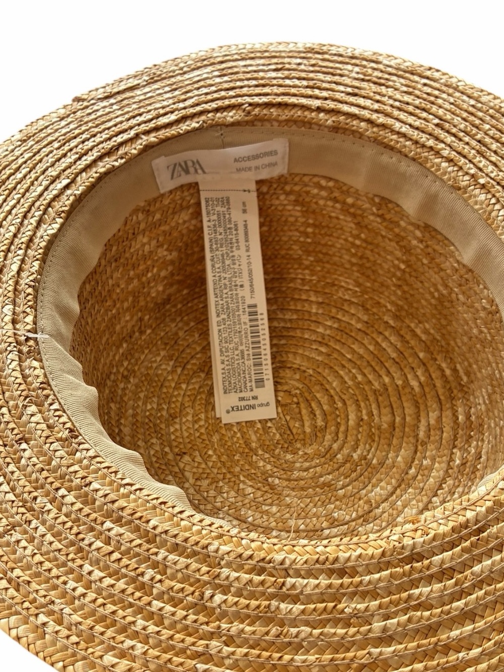 Zara Natural Braided Straw Sun Hat - Picture 4 of 7